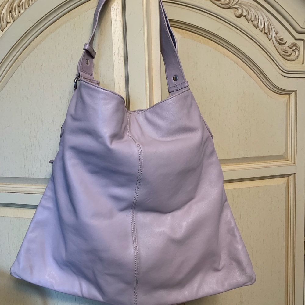 Badgley Mischka soft lilac handbag